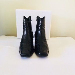 Peter Kaiser Black Leather Ankle Boots Women's Size 9 N made in Germany